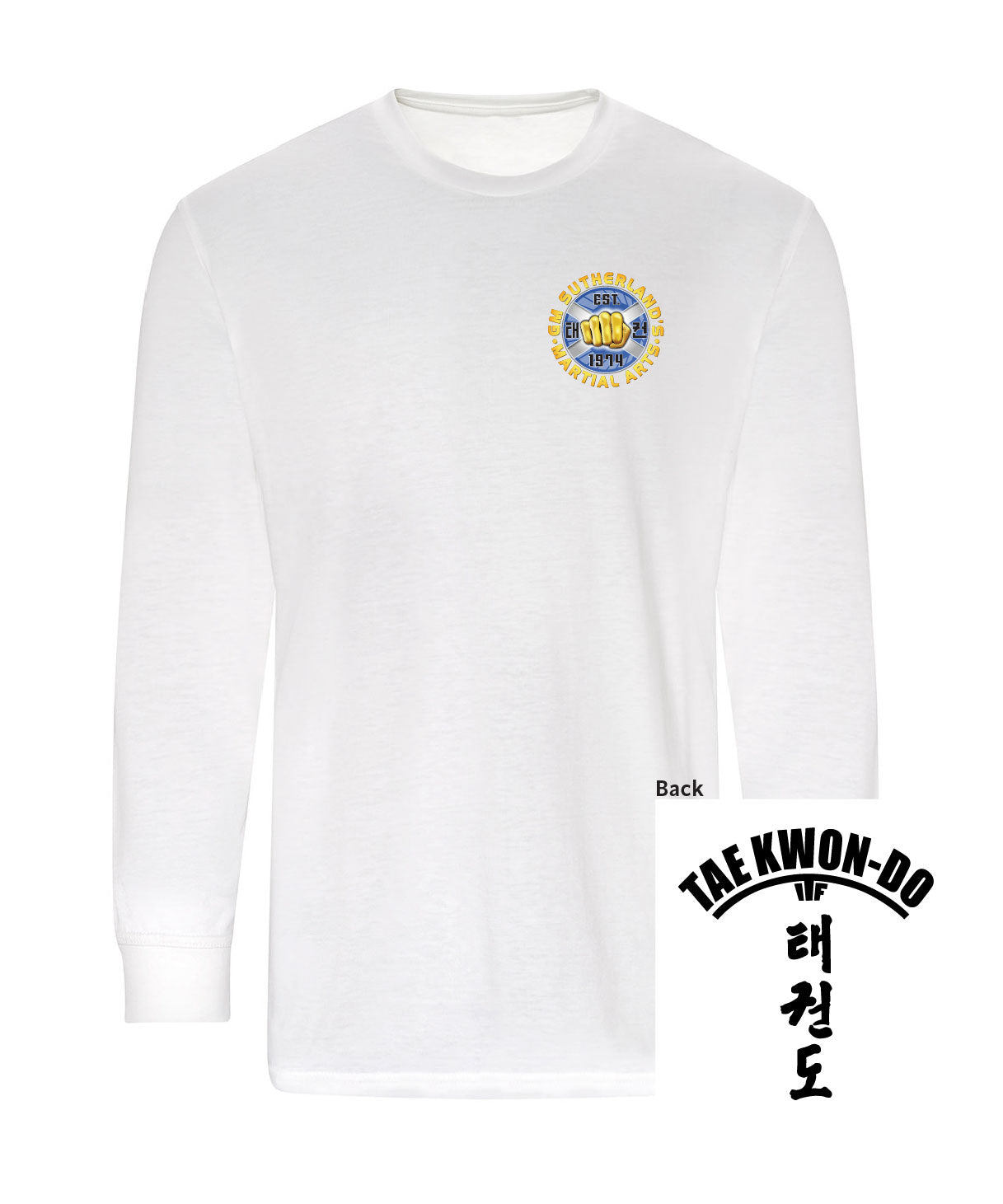 White  Cotton  L/S  T - Shirt From