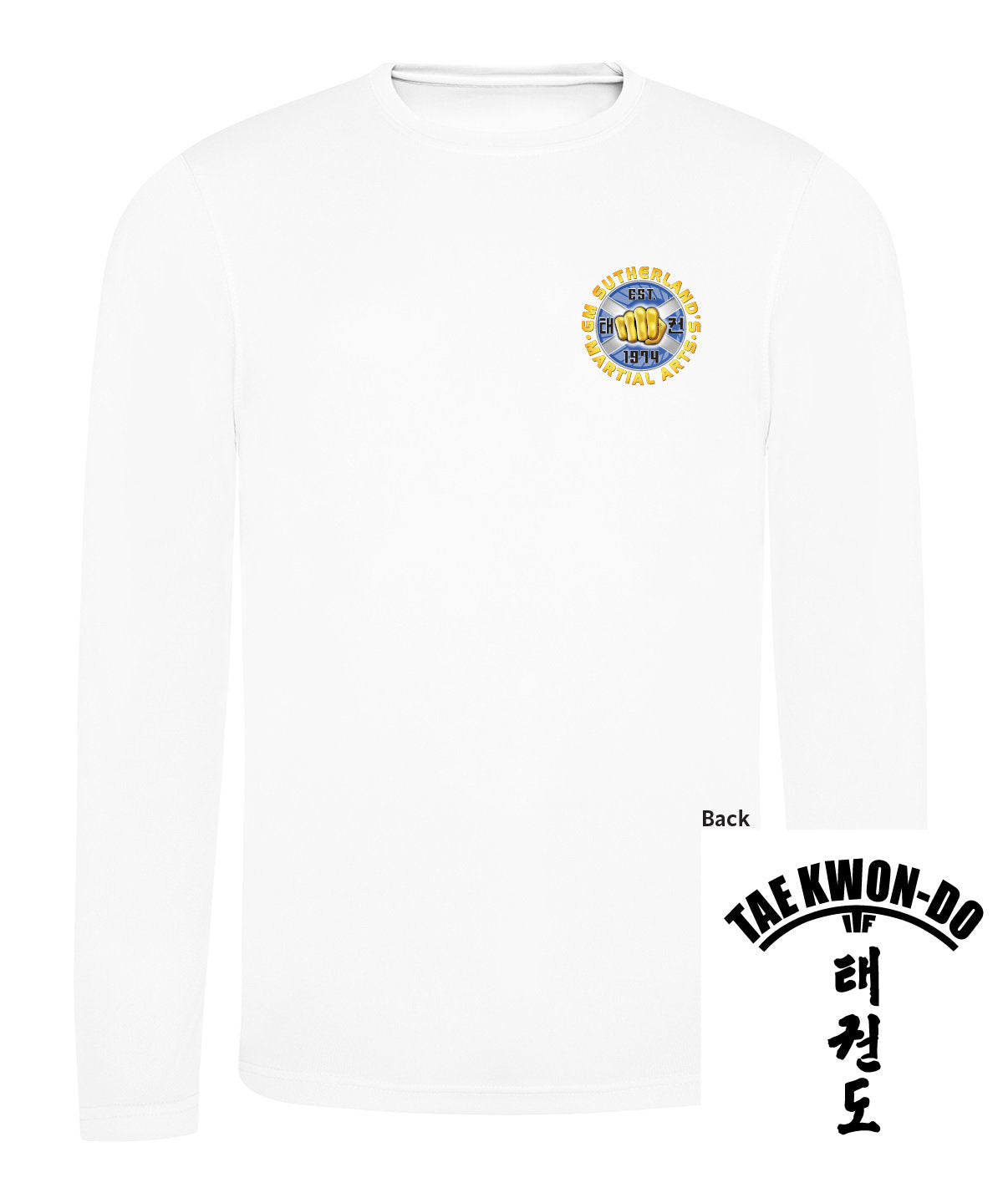 White  Polyester L/S  T - Shirt From