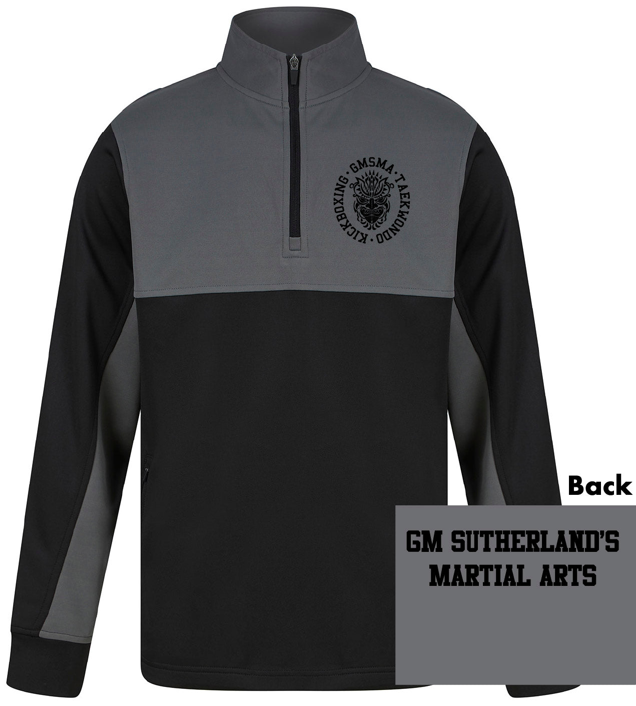 Contrast 1/4 Zip Tracksuit Top With Name From